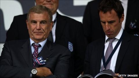 Sir Trevor Brooking (left) and Gareth Southgate