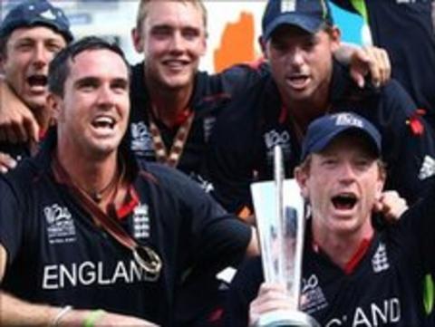 England celebrate winning the World Twenty20 in 2012