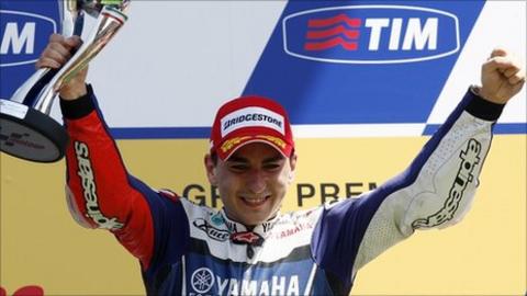 Jorge Lorenzo celebrates