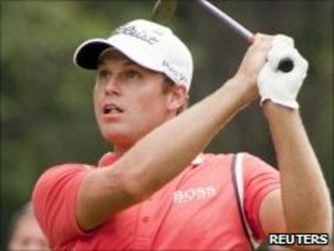 American Nick Watney plays an approach shot