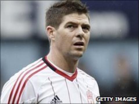 Liverpool midfielder Steven Gerrard