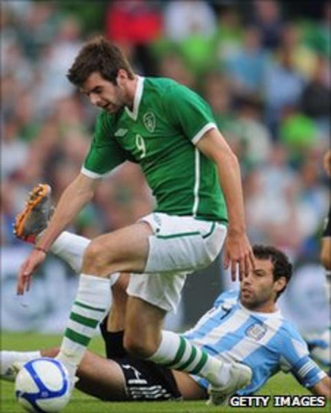 Cillian Sheridan in action against Argentina