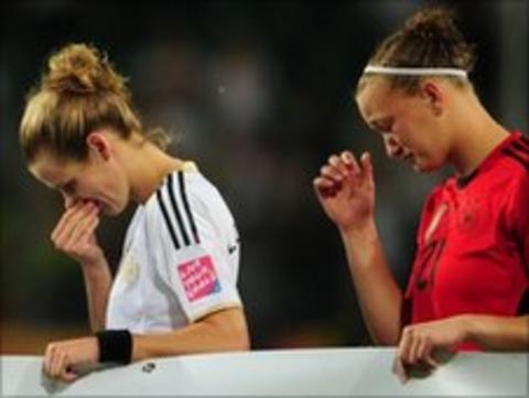 German players after their shock defeat