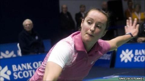Scottish badminton player Susan Egelstaff