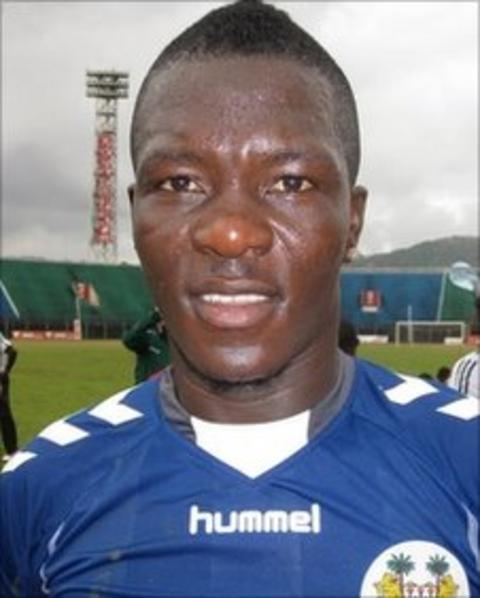 Ibrahim Teteh Bangura pictured when Sierra Leone played Niger