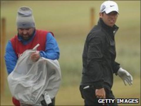 Paul Casey and caddy Craig Connelly (left)