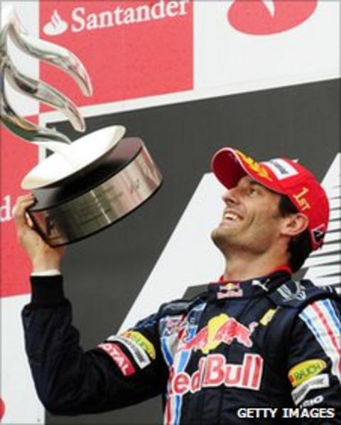 Red Bull F1 driver Mark Webber