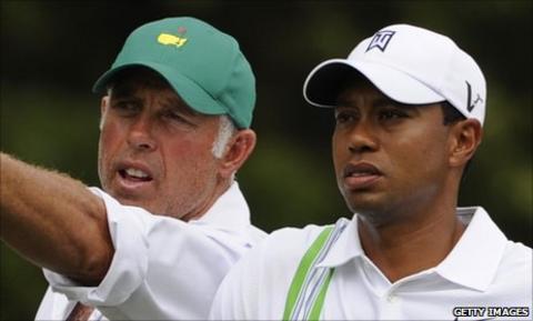 Tiger Woods (right) and Steve Williams