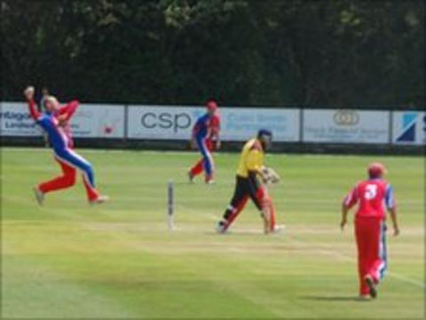 Ryan Driver bowls for Jersey