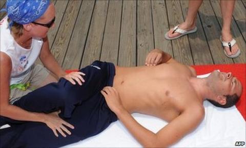 Bertrand Venturi at the Open Water even at the World Championships