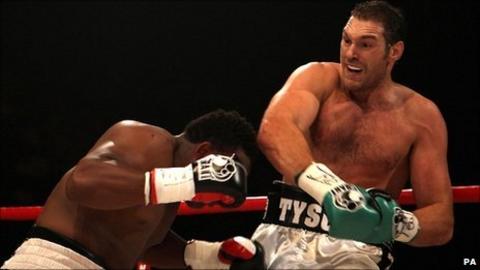Dereck Chisora (left) and Tyson Fury