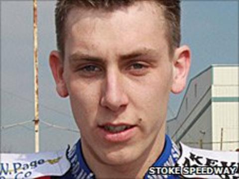 Stoke Potters rider Simon Lambert