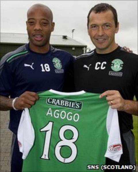 Junior Agogo (left) and Colin Calderwood