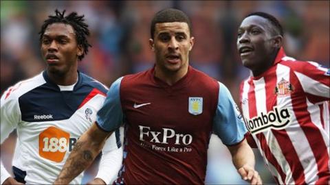Chelsea's Daniel Sturridge playing for Bolton, Tottenham's Kyle Walker at Aston Villa and Man Utd's Danny Welbeck while on loan to Sunderland