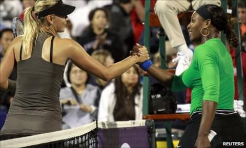 Maria Sharapova and Serena Williams