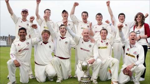 Bready celebrate their victory over Co Tyrone neighbours Donemana in the final