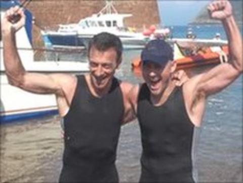 Joseph Paul and Paul Isaacs celebrate