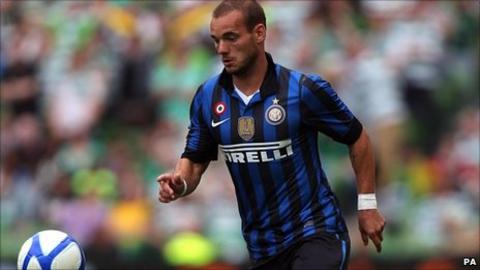 Inter Milan's Wesley Sneijder