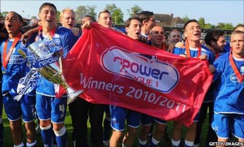 Brighton celebrate winning the league