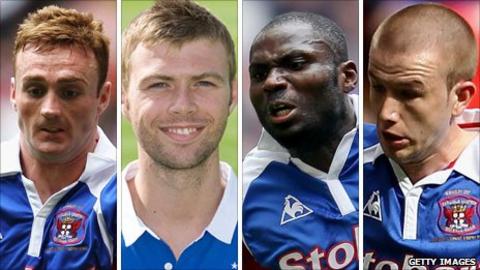 (l-r) Craig Curran, Rory Loy, Francois Zoko and Paddy Madden
