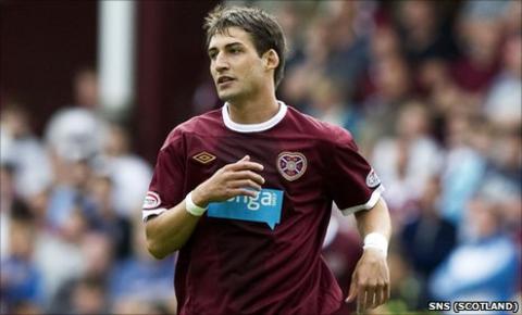 Hearts midfielder Rudi Skacel