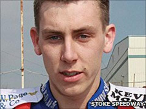 Stoke Potters rider Simon Lambert