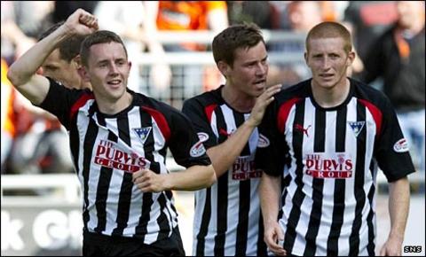 Paul Burns celebrates
