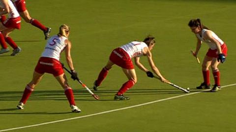 Chloe Rogers scores England's second goal