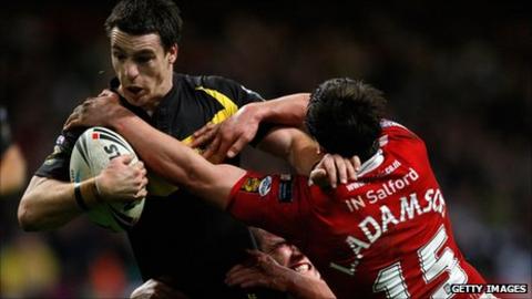 Crusaders in action against Salford
