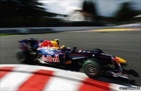Webber drives through Eau Rouge during qualifying for last year's race
