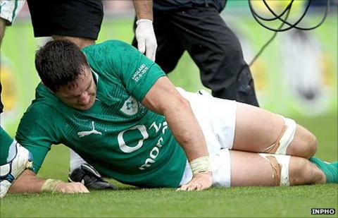 David Wallace was injured midway through the first half