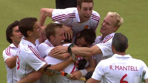 England celebrate winning bronze