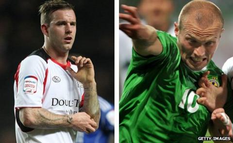 Rowan Vine (left) and Warren Feeney