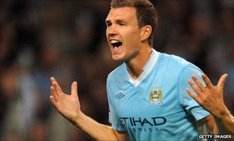 Manchester City striker Edin Dzeko