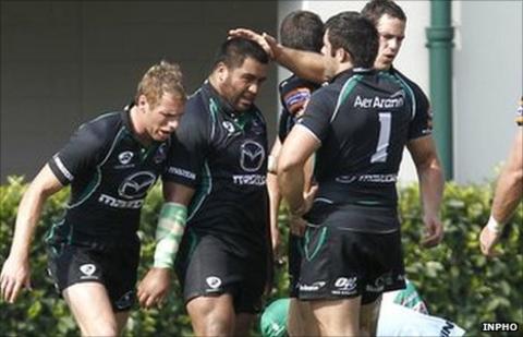 Rodney Ah You scored Connacht's try in Italy
