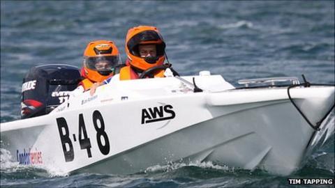 Powerboat world champions John Richardson and Tom Sauvarin