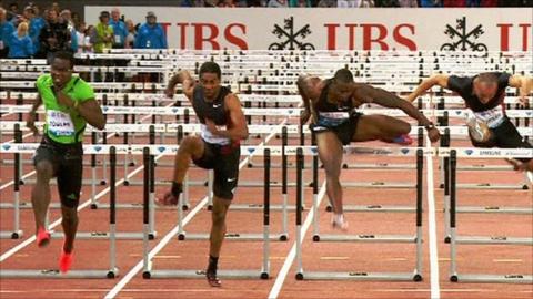 Dayron Robles wins the 110m hurdles in Zurich