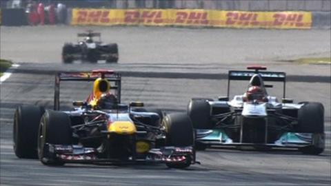 Vettel and Schumacher