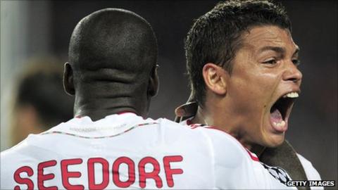 Clarence Seedorf and Thiago Silva