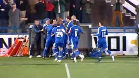 Macclesfield celebrate Ben Tomlinson's early strike