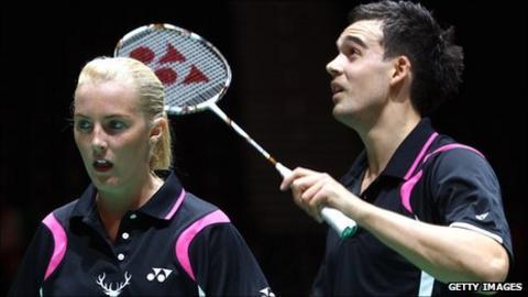 Badminton players Imogen Bankier and Chris Adcock