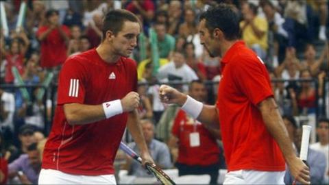 Serbia's Nenad Zimonjic and Viktor Troicki