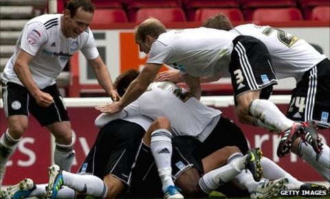 Derby County celebrate