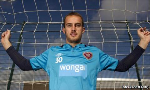 Hearts goalkeeper Jamie MacDonald