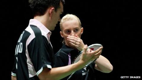 Badminton players Imogen Bankier and Chris Adcock