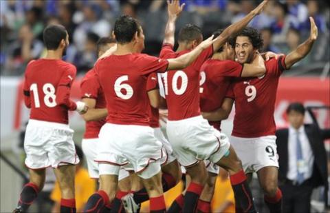 Egyptian players celebrate