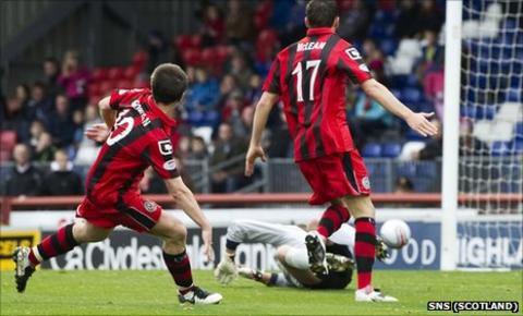 St Mirren's Paul McGowan had a late effort ruled offside