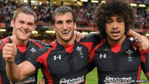 Dan Lydiate, Sam Warburton and Toby Faletau