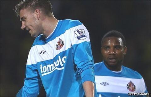 Nicklas Bendtner and Stephane Sessegnon