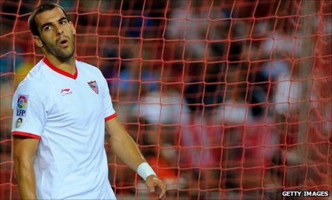 Sevilla striker Alvaro Negredo